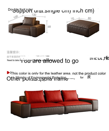 FASATI Leonardo Chic Minimalist Leather Sofa from FASATI