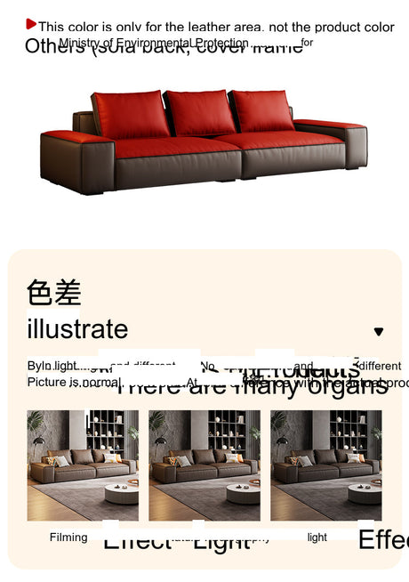 FASATI Leonardo Chic Minimalist Leather Sofa from FASATI