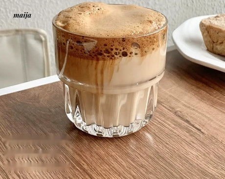 BANKE Australian White Coffee Latte Flower Glass Cup from BANKE