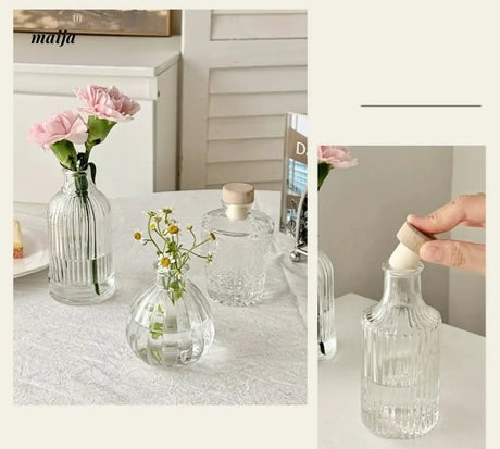 BANKE Retro Glossy Flower-Shaped Small Vase from BANKE