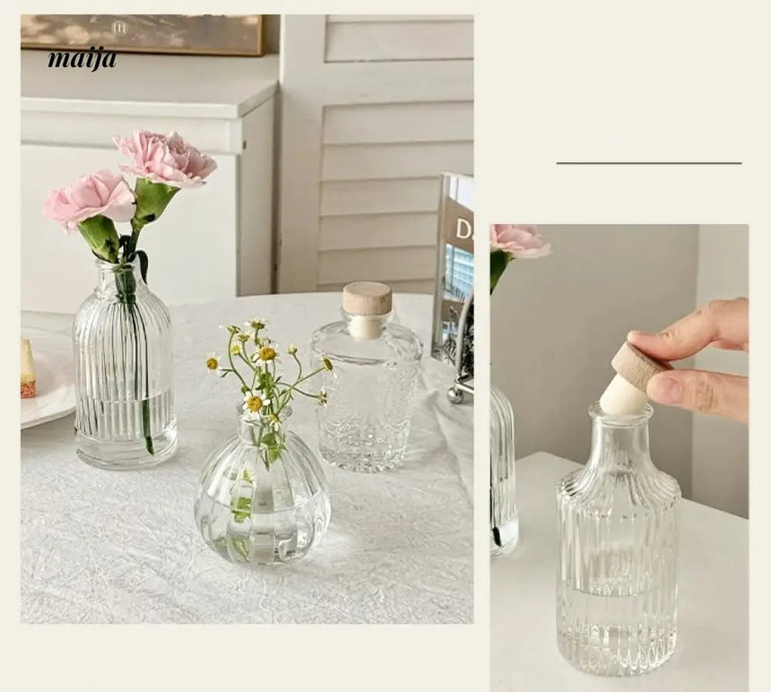 BANKE Retro Glossy Flower-Shaped Small Vase from BANKE
