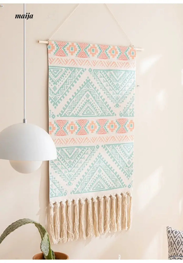 MAN YUE HOME Retro Woven Tapestry for Bedroom Canvas Decor from MAN YUE HOME