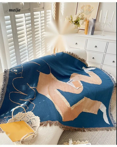 MAN YUE HOME INS Art Blanket for Sofa or Living Room Use from MAN YUE HOME