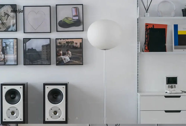 LYNN Danish Modern Glass Ball Floor Lamp from Lynn's Lamp