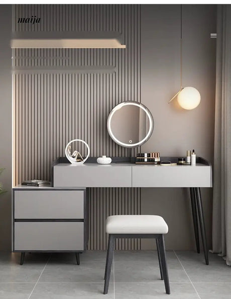 MEIHOUSE Telescopic Scandinavian Dressing Table Modern Bedroom Storage from MEIHOUSE