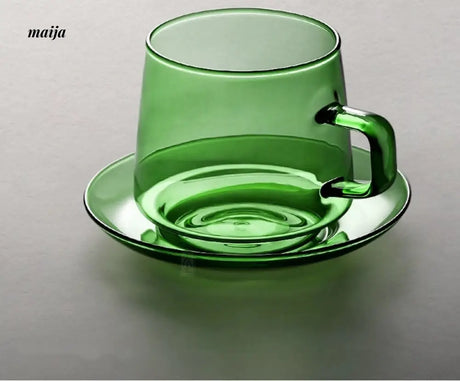 JOTO Borosilicate Handle Milk Coffee Cup with Disc from JOTO