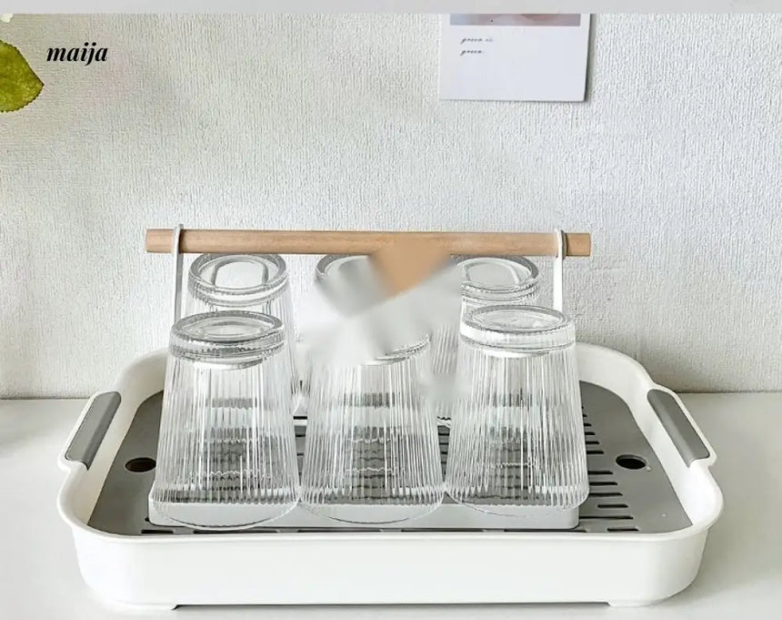 BANKE Glossy Glass Holder Storage Drying Rack from BANKE