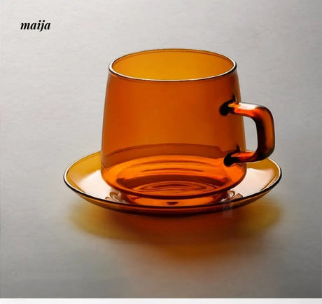 JOTO Borosilicate Handle Milk Coffee Cup with Disc from JOTO