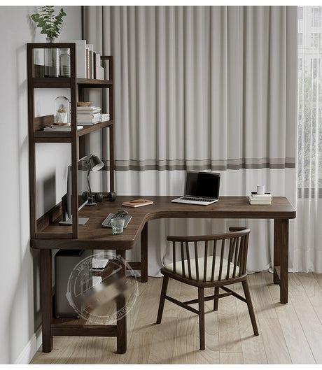 SUNX Solid Wood Corner Computer Desk Combo from SUNX