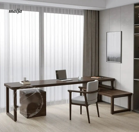 SUNX Nordic Solid Wood Corner Desk from SUNX