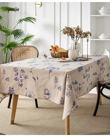 MAN YUE HOME Retro Cotton Tablecloth for Dining or Coffee Table from MAN YUE HOME