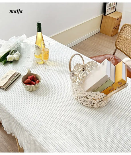 MAN YUE HOME Lace Tablecloth for French INS Style Dining Spaces from MAN YUE HOME
