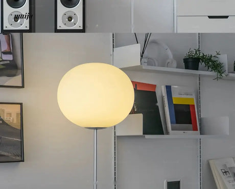 LYNN Danish Modern Glass Ball Floor Lamp from Lynn's Lamp
