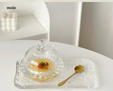 BANKE Transparent Bird's Nest Glass Bowl with Lid from BANKE