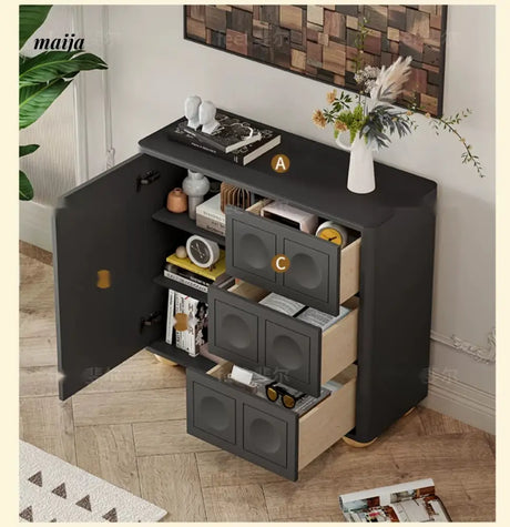 FEEL Wabi-Sabi Black Chest of Drawers from FEEL