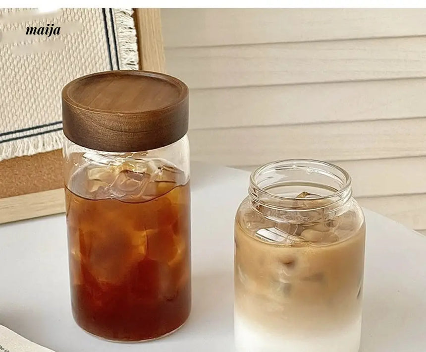 BANKE Portable Glass Tea Cup with Lid from BANKE