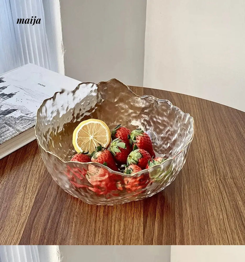 BANKE Transparent Crystal Glass Salad Bowl from BANKE