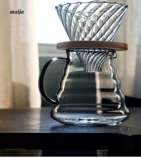 JOTO Handcrafted Coffee Filter Cup Solid Wood V60 Pink from MOSE