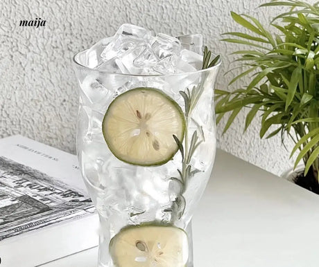 BANKE Large Capacity Transparent Glass Ice Coffee Cup from BANKE