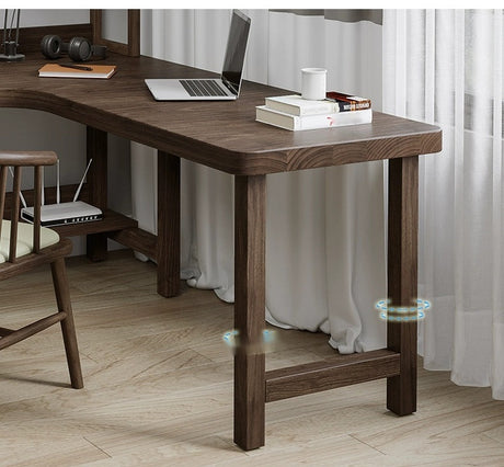 SUNX Solid Wood Corner Computer Desk Combo from SUNX