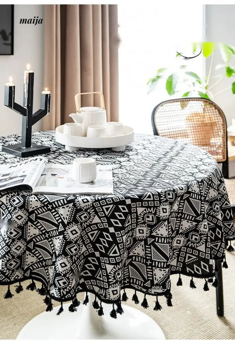 MAN YUE HOME Retro Tablecloth for American and Japanese Inspired Spaces from MAN YUE HOME
