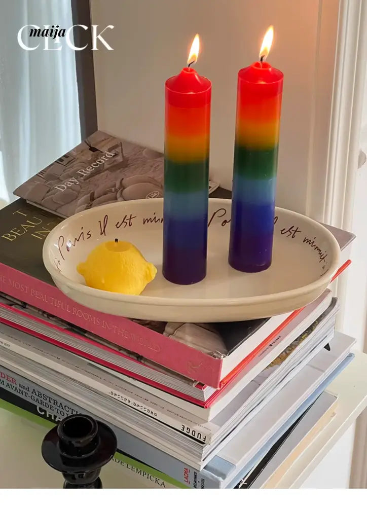 CLICK Gradient Rainbow Candle Holiday Decor from CLICK
