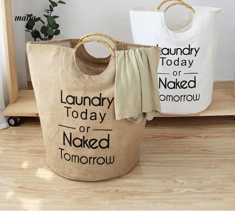 MUYE Cotton Linen Laundry Basket from MUYE