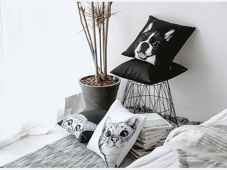 MISTYWOOD Cute Cat Pillow for Bed or Sofa from MISTYWOOD