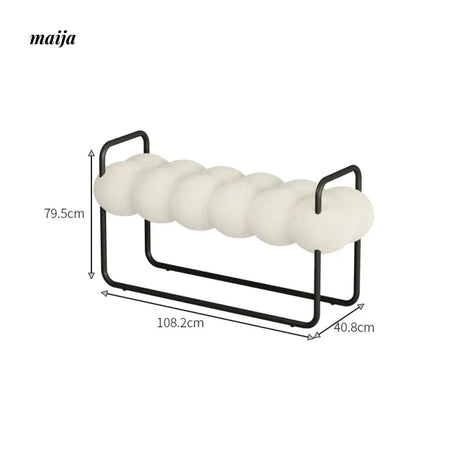 YUJIA Cream Style Shoe Bench Cloud Bubble Chair from YUJIA