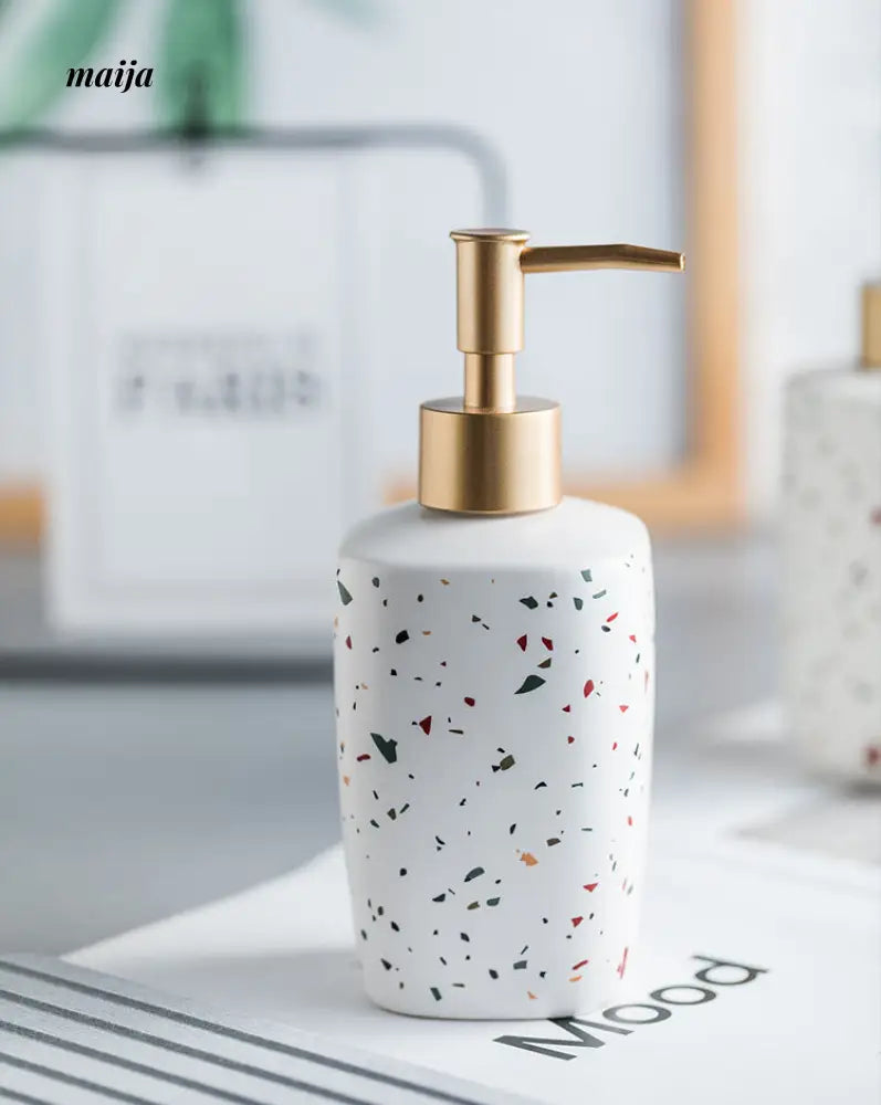 Terrazzo Ceramic Soap Dispenser from maija