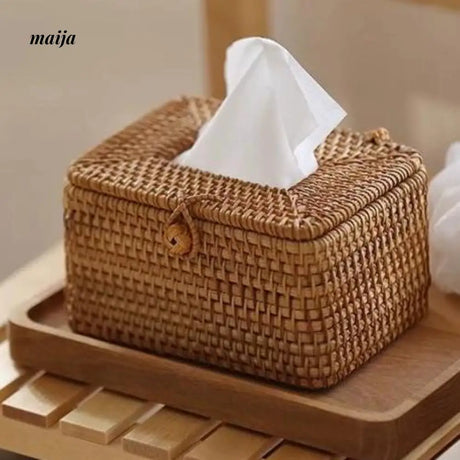 MUYE Woven Rattan Tissue Box from MUYE