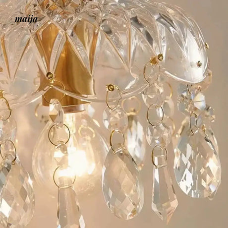 NANCY French Crystal Corridor Chandelier All-Copper Design from NANCY