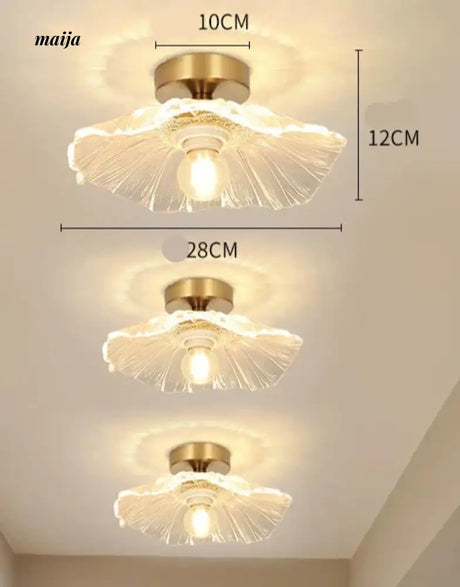 GVG Lotus Leaf Crystal Ceiling Light from GVG