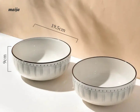 MOSE Blue Line Japanese Soup Bowl from MOSE