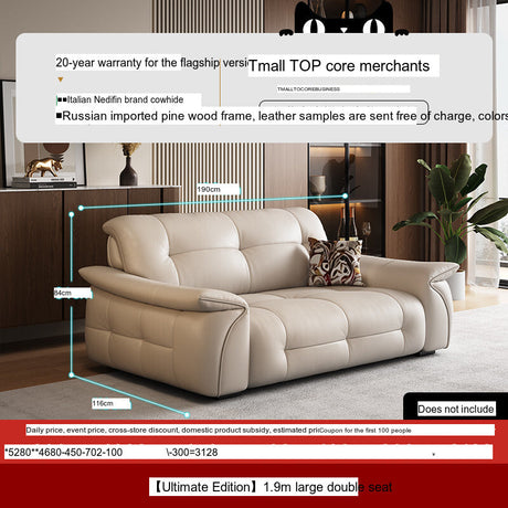 DIPU Nikolaj Cream Cowhide Sofa from DIPU