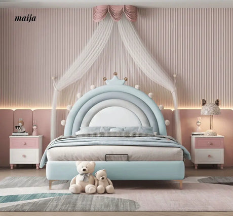 Pink Rainbow Children Bed Frame from maija