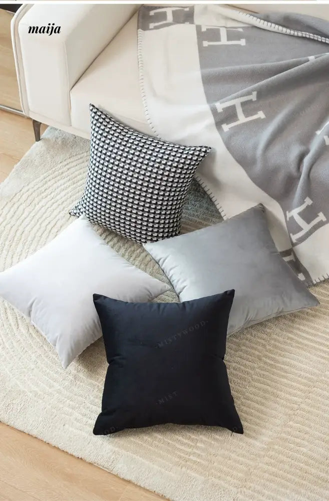 MISTYWOOD Black Velvet Cushion from maija