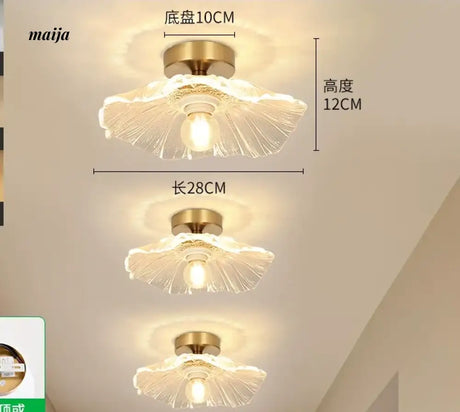 GVG Lotus Leaf Crystal Ceiling Light from GVG