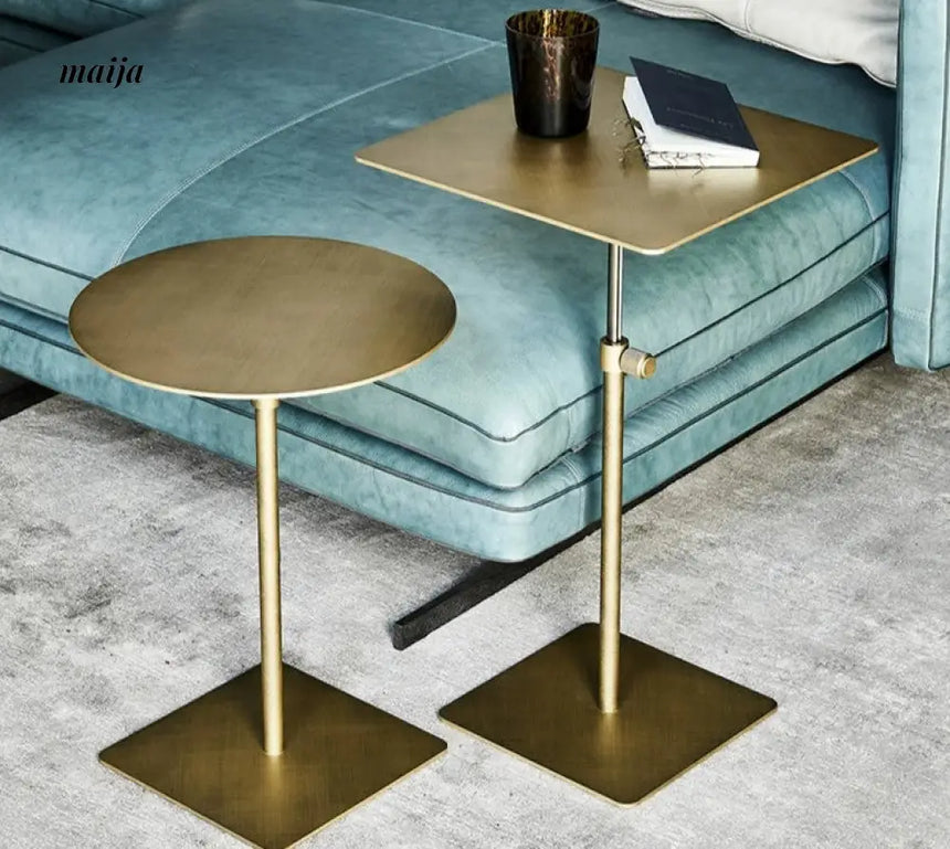 Compact Stainless Steel Side Table