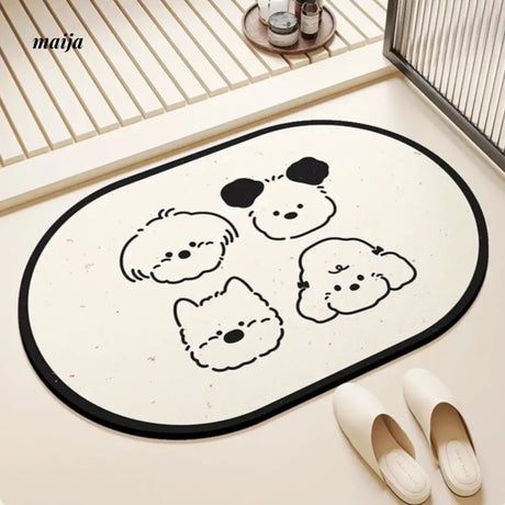 Oval Puppy Bath Mat from maija