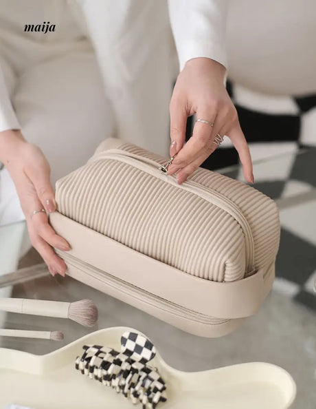 Ribbed Travel Cosmetic Bag from maija