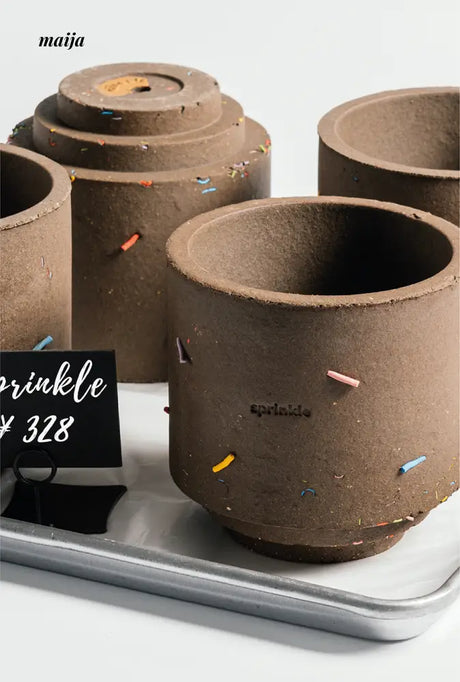 CIIREALS Sprinkle Cake Ceramic Planter from maija