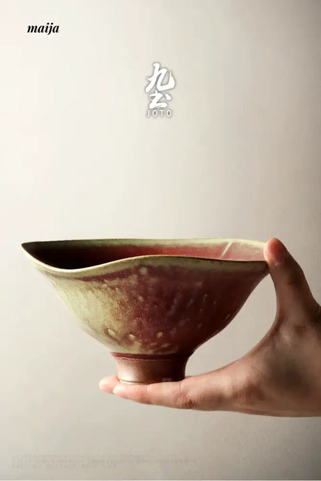 JOTO Japanese Rough Pottery Fruit Plate Sushi Tableware from JOTO