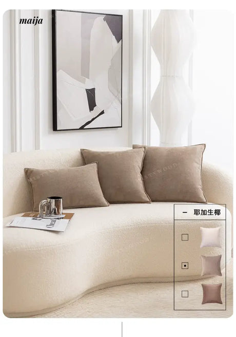MISTYWOOD Suede Pillow with Solid Color Design from MISTYWOOD