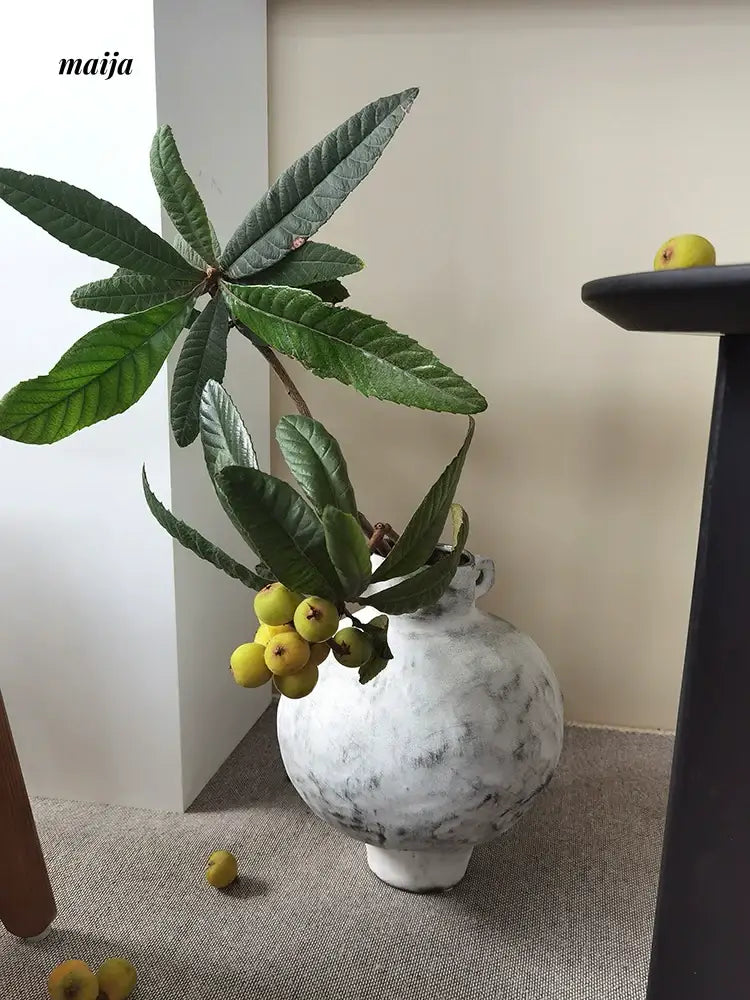 White Charcoal Handmade Vase