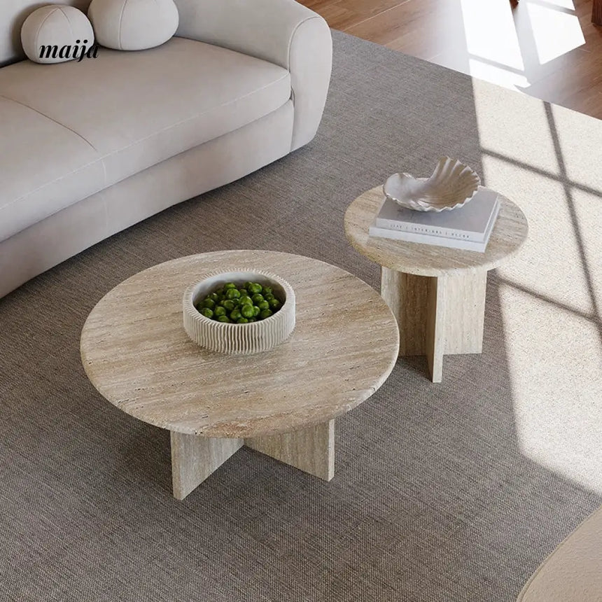 Liberty Beige Travertine Coffee Table from maija