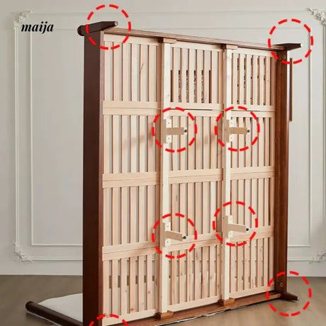 DOSMARS Claire Creamy Retro Solid Wood Bed from DOSMARS
