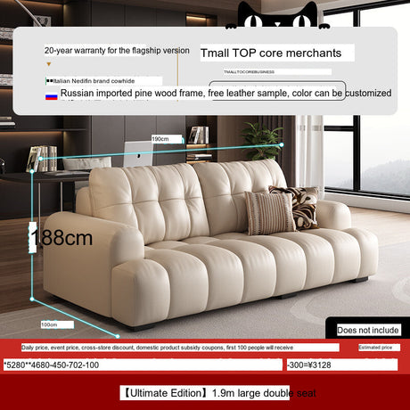 DIPU Nova Cream Cowhide Sofa from DIPU