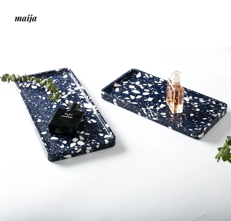 Deep Sea Blue Terrazzo Tray from maija