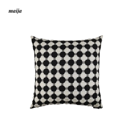 HOUSE OF YINN Luxury Polka Dot Wool Pillow Cushion from MOSE